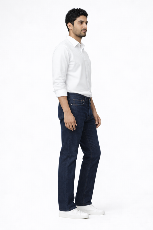 Men’s Navy Blue Classic Fit Jeans Pant | Premium Denim for Everyday Wear