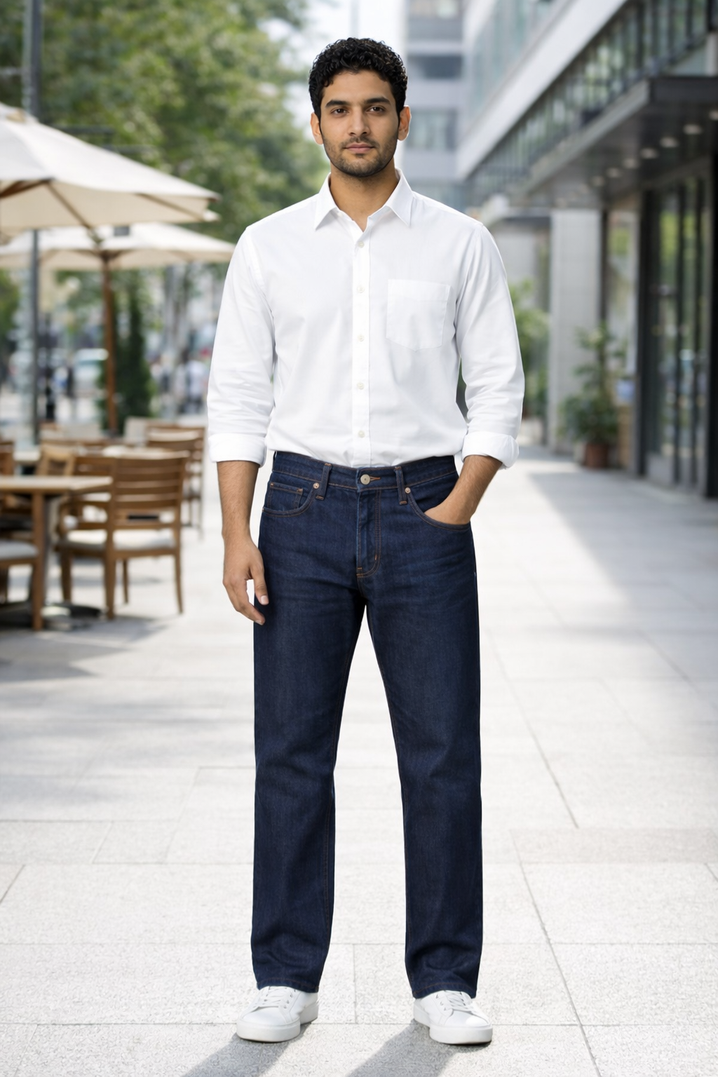 Men’s Navy Blue Classic Fit Jeans Pant | Premium Denim for Everyday Wear