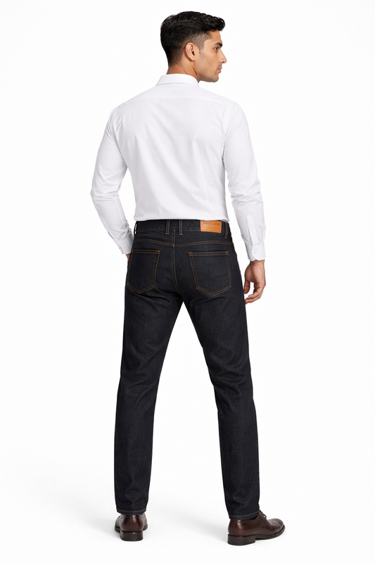 Men’s Black Slim Fit Jeans | Stretchable Denim Casual Pants