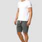 Men’s Charcoal Grey Cotton Casual Shorts – Regular Fit Drawstring Summer Shorts