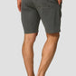 Men’s Charcoal Grey Cotton Casual Shorts – Regular Fit Drawstring Summer Shorts
