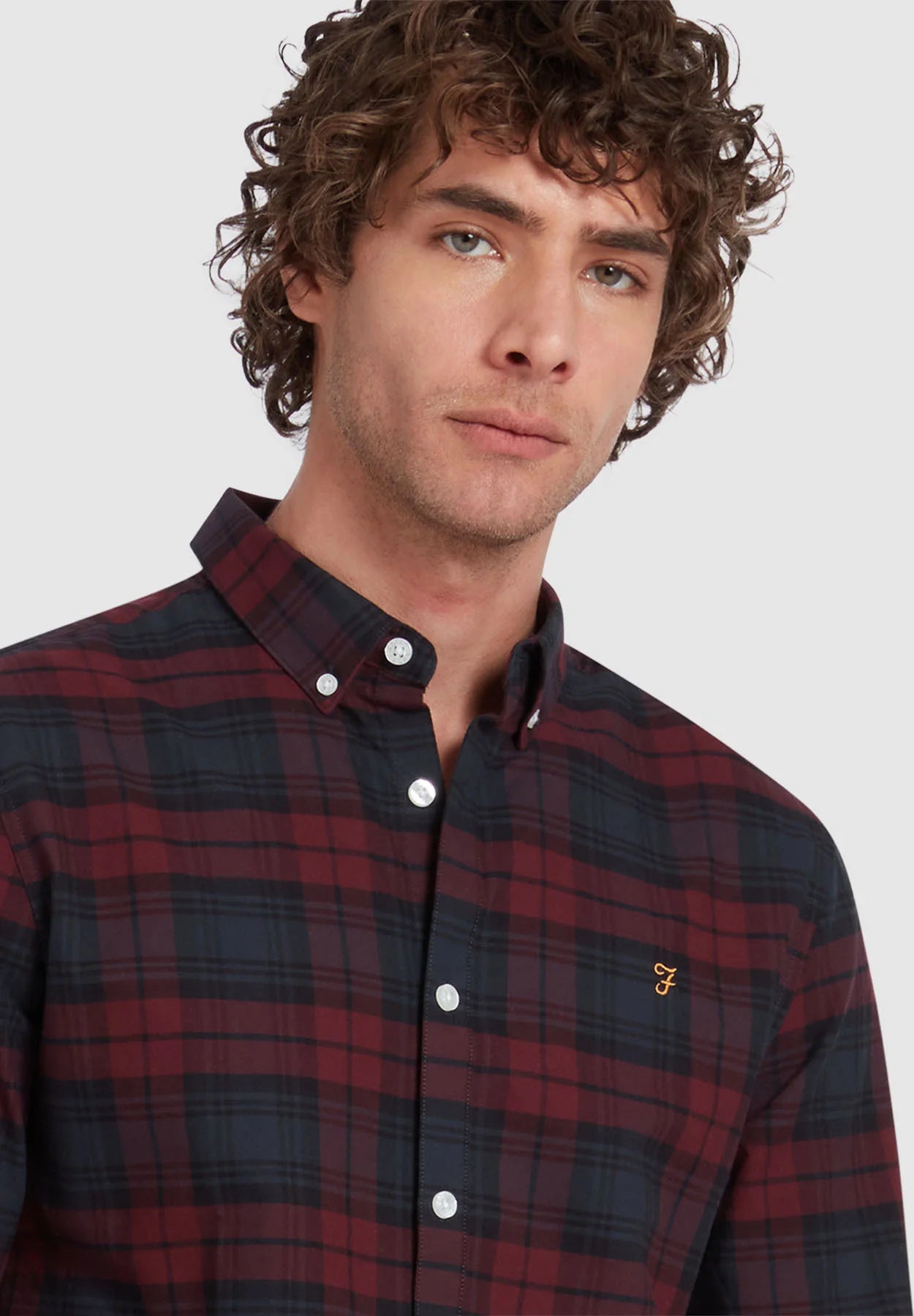 Snapry Men’s Checked Casual Shirt – Maroon & Navy