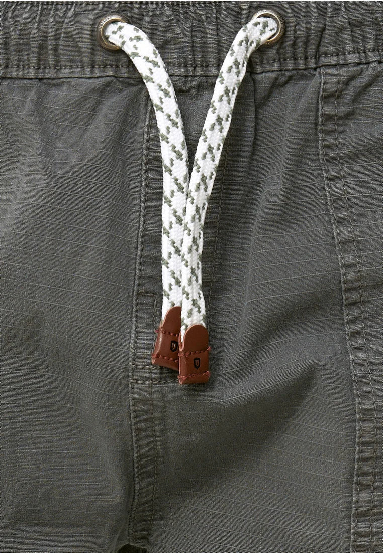 Men’s Charcoal Grey Cotton Casual Shorts – Regular Fit Drawstring Summer Shorts