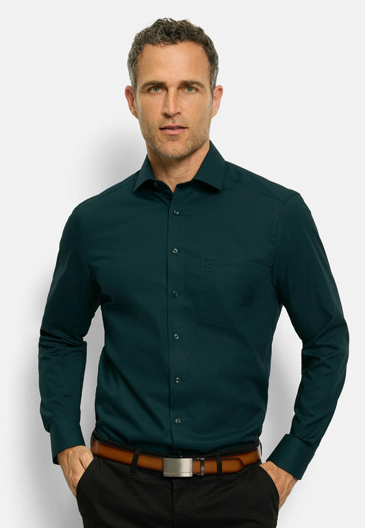 Snapry Men’s Premium Dress Shirt — Deep Green