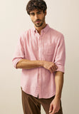 Snapry Men’s Textured Casual Shirt – Soft Pink