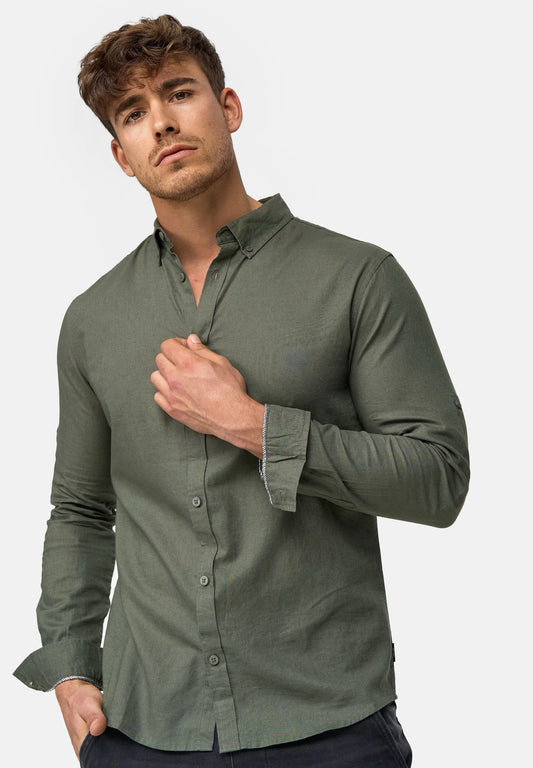 Snapry Men’s Premium Linen-Blend Shirt