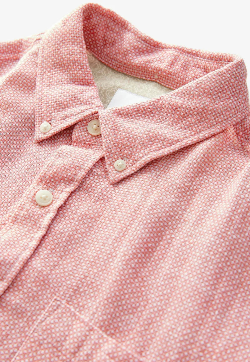 Snapry Men’s Textured Casual Shirt – Soft Pink