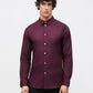Snapry Men’s Solid Formal Shirt – Wine Maroon