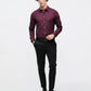 Snapry Men’s Solid Formal Shirt – Wine Maroon
