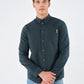 Snapry Men’s Button-Down Casual Shirt – Deep Teal Blue