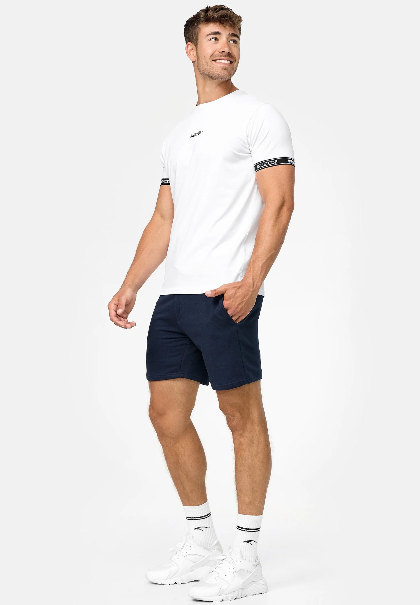 Snapry Men’s Navy Blue Cotton Shorts – Slim Fit Casual & Sports Shorts