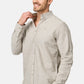 Snapry Men’s Textured Casual Shirt – Light Beige