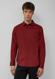 Snapry Men’s Solid Maroon Casual Shirt – Classic Full Sleeve
