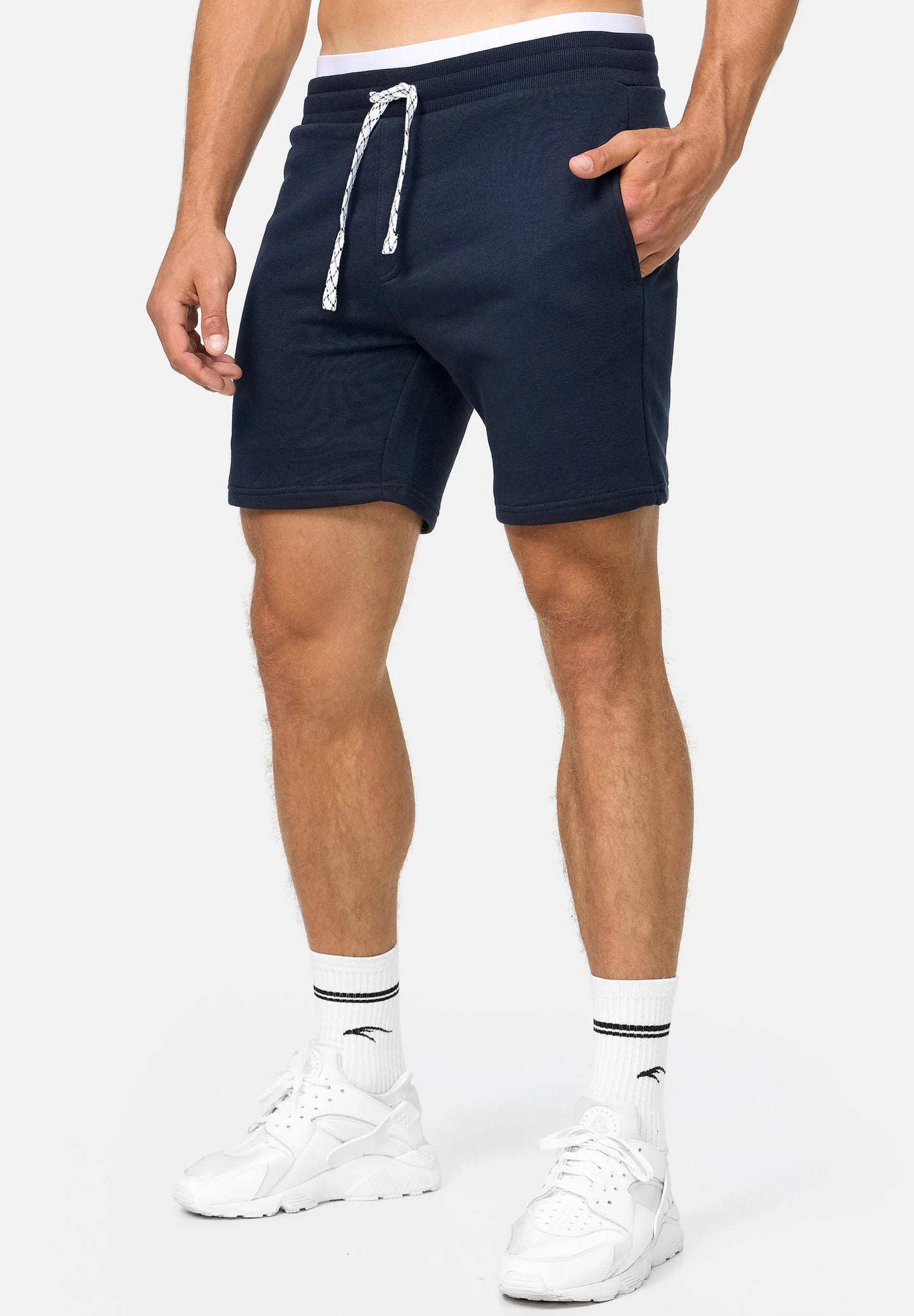 Snapry Men’s Navy Blue Cotton Shorts – Slim Fit Casual & Sports Shorts