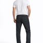 Men’s Washed Black Straight Jeans — Mid-Rise Stretch Denim