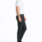 Men’s Washed Black Straight Jeans — Mid-Rise Stretch Denim