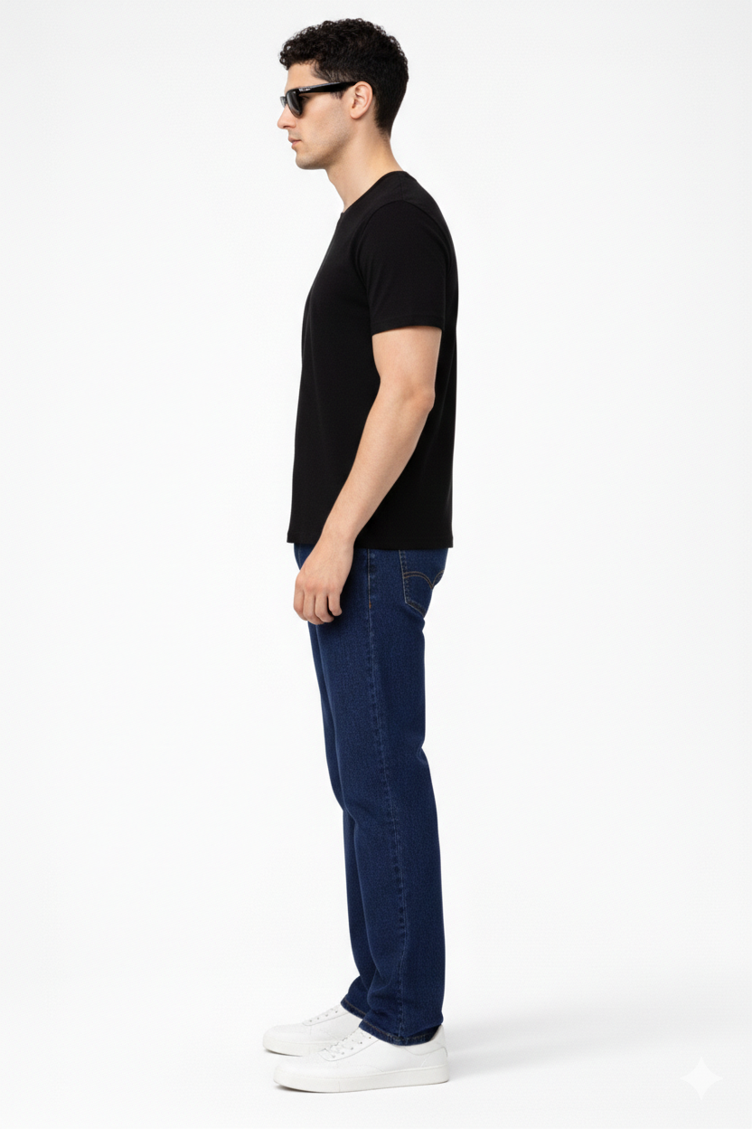 Classic Blue Regular Fit Denim Jeans for Men