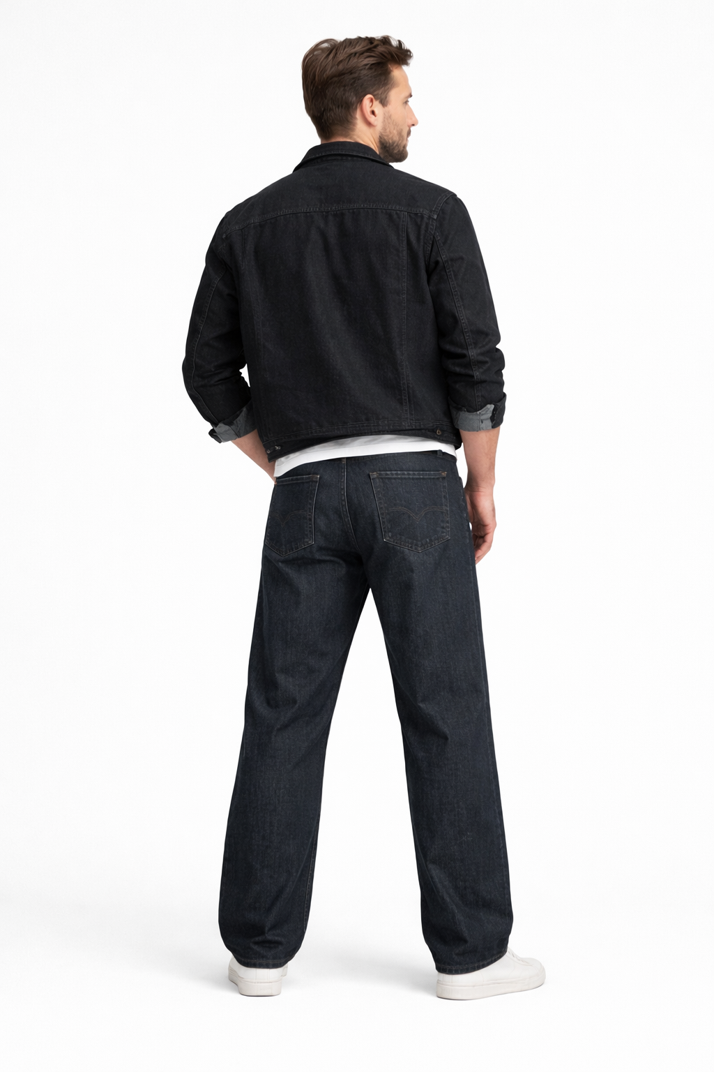 Men’s Classic Black Relaxed-Fit Jeans Pant | Premium Denim