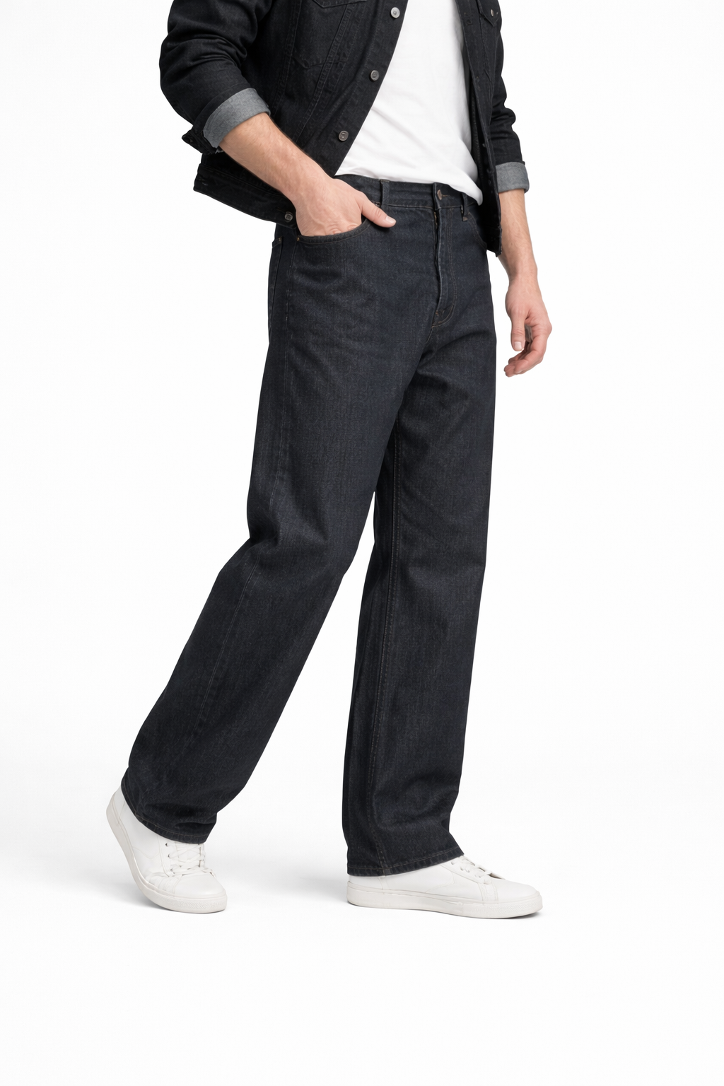 Men’s Classic Black Relaxed-Fit Jeans Pant | Premium Denim