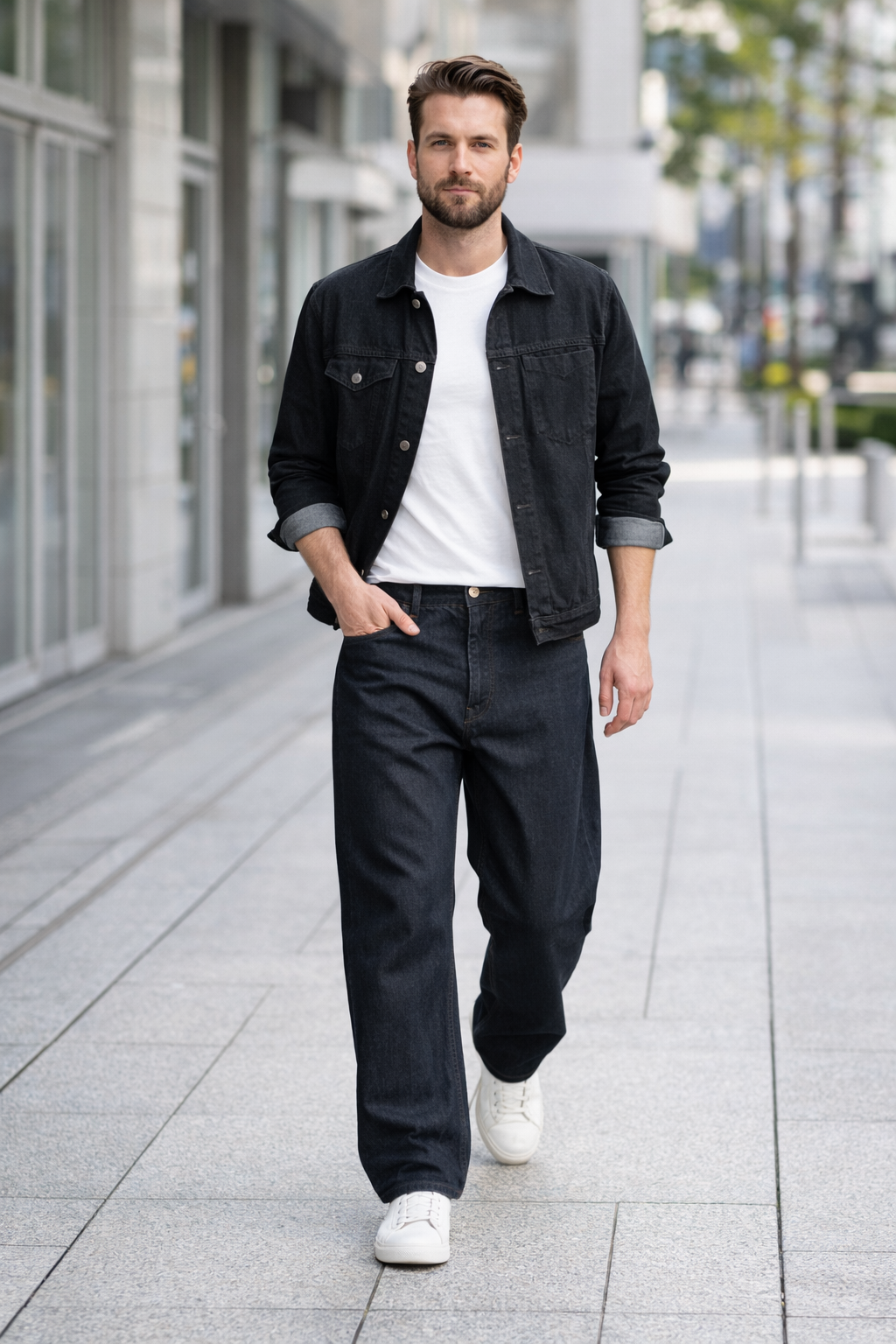 Men’s Classic Black Relaxed-Fit Jeans Pant | Premium Denim