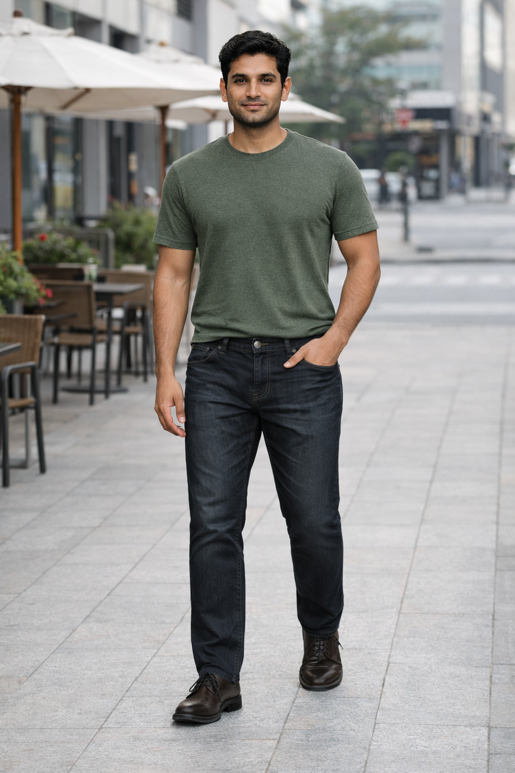 Snapry Men’s Black Straight Jeans — Mid-Rise Stretch Denim