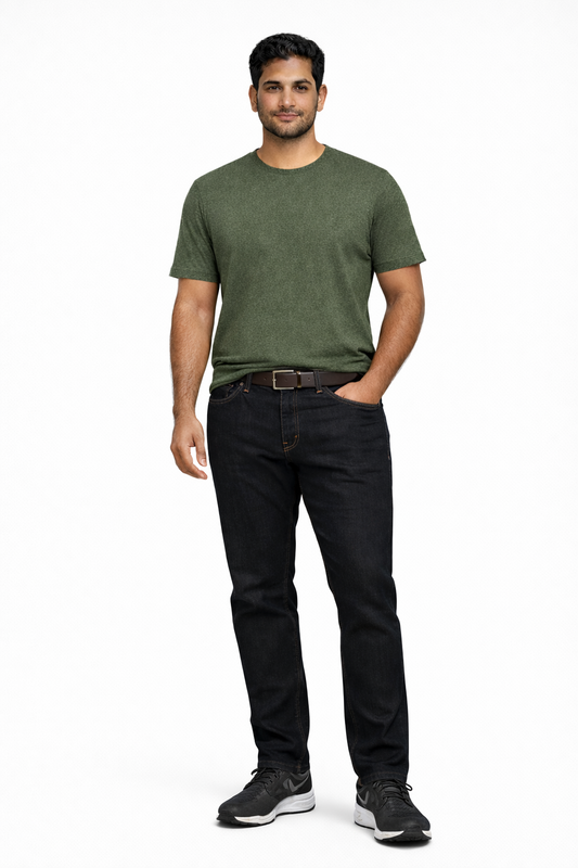 Men’s Black Regular Fit Jeans | Comfortable Stretch Denim Jeans