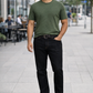 Men’s Black Regular Fit Jeans | Comfortable Stretch Denim Jeans