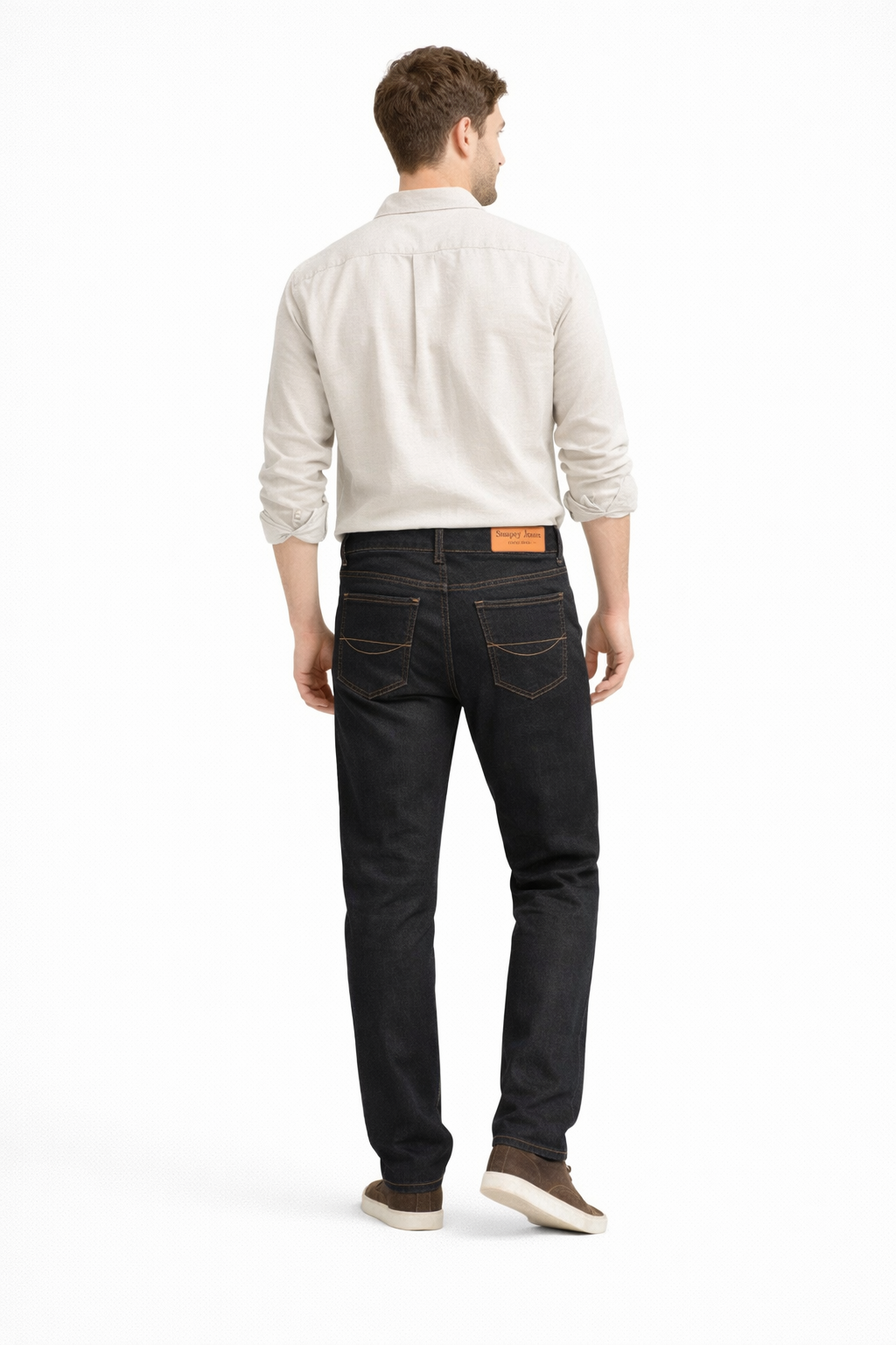 Men’s Black Slim-Taper Jeans — Premium Stretch Denim